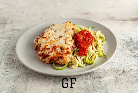 Chicken Parmesan with Zucchini Noodles